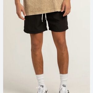 RSQ Men’s Black Nylon Shorts size L